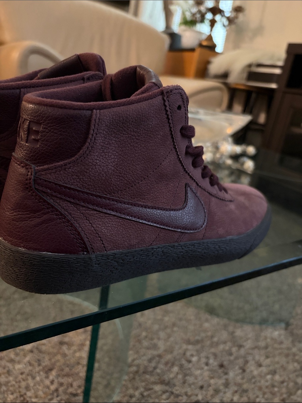 Nike Bruin Women’s High-Top Premium SB Burgundy Crush Suede Sneakers